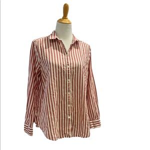 H&M | Pink & White Striped Button Down Shirt